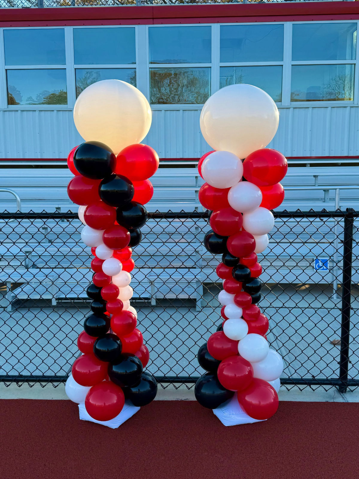 Red and Black Balloon Columns