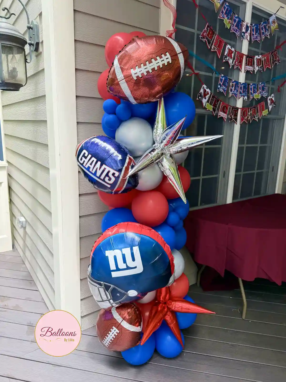 Football Birthday Balloon Column in NJ and NYC